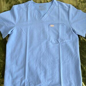 FIGS Scrub Top and Bottom - size large - Blue - Technical Collection